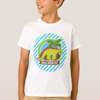 Dinosaure de Stegosaurus vert et rouge ; Bleu et b