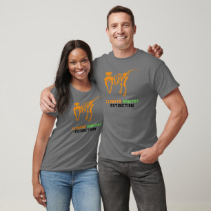 T-shirt Dinosaure d'extinction de l'habitat climatique T-R