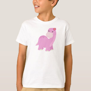 T-shirt Dinosaure, Dinosaure Rose, Dinosaure Fille, Dino