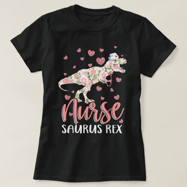T-shirt Dinosaure Dinosaure Scrub Nurse Life RN Nurse LPN  (Design devant)
