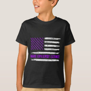 T-shirt Dinosaure Drapeau rendre l'épilepsie épileptique é