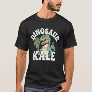 T-shirt Dinosaure Drôle Kale Cru Végétalien Verts Légume A