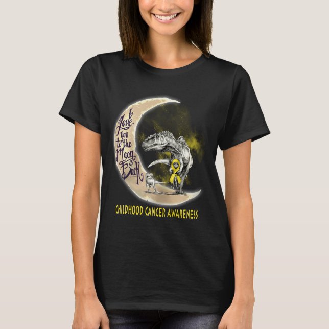 T-shirt dinosaure du cancer de l'enfance (Devant)