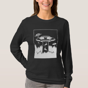 T-shirt Dinosaure Enduction Alien Sci-Fi UFO Extraterresti