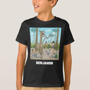 T-shirt Dinosaure et partie de l'âge de pierre
