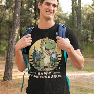 T-shirt Dinosaure extérieur Happy Campersaurus Funny Campi