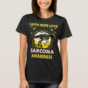 T-shirt Dinosaure Faith Hope Love SARCOMA Awareness
