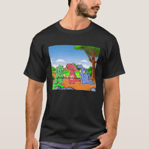 T-shirt Dinosaure Handbell Pratique Dans La Période Triasi