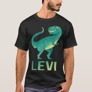 T-shirt Dinosaure heureux - Nom Levi