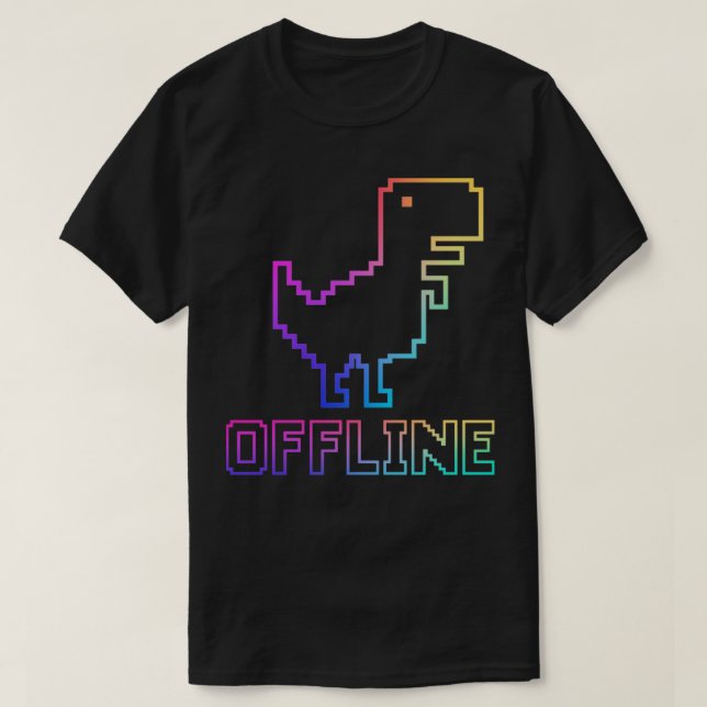 T-shirt Dinosaure hors ligne1 (Design devant)