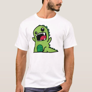 T-shirt Dinosaure mignon de bande dessinée
