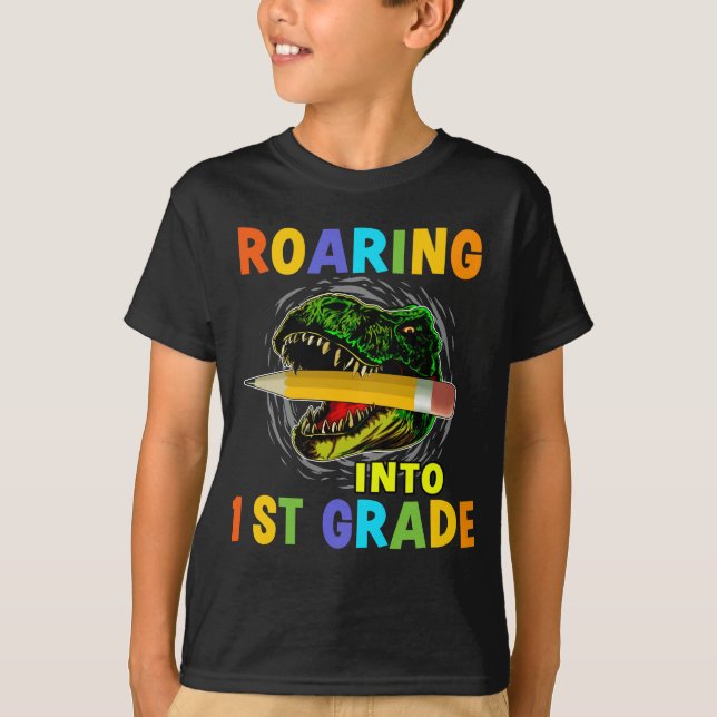 T-shirt Dinosaure mûre en 1ère année (Devant)