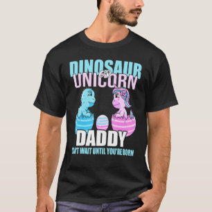 T-shirt Dinosaure ou licorne jusqu'à votre naissance Papa 