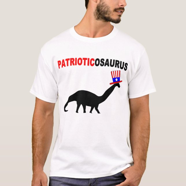 T-shirt Dinosaure patriotique (Devant)