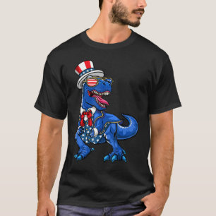 T-shirt Dinosaure patriotique Drapeau américain T Rex Mens