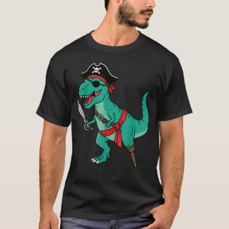 T-shirt Dinosaure Pirate Garçon Toddler Drôle