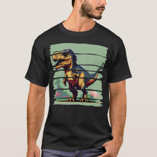 T-shirt Dinosaure Pixelisé 8 bits