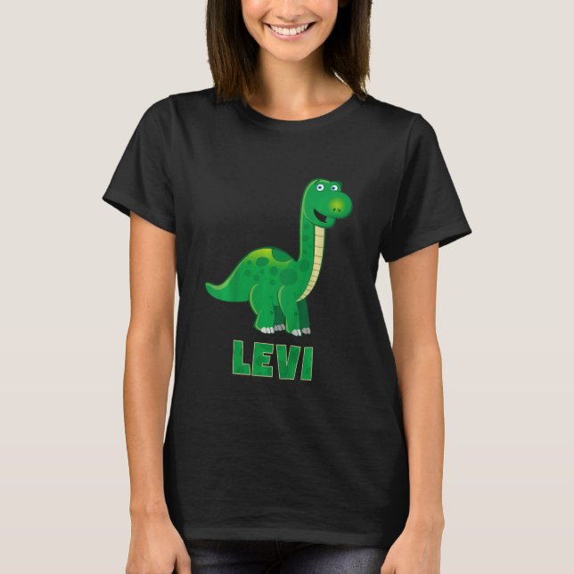 T-shirt Dinosaure pour enfants Dino nom Levi (Devant)