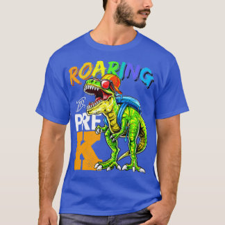 T-shirt Dinosaure pré-K rugissant Retour à l'école Sac à d