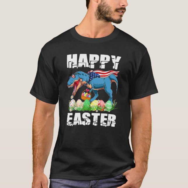 T-shirt Dinosaure Pyjamas de Pâques Rex OEufs de Pâques (Devant)