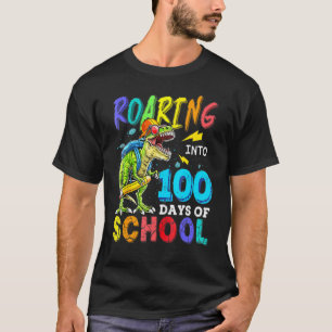 T-shirt Dinosaure Rex Gravant Dans 100 Jours De Sûreté Sco