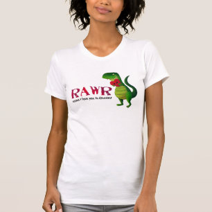 T-shirt Dinosaure romantique de RAWR T-rex