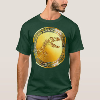 T-shirt Dinosaure Skull Fossile Skeleton Coin Bitcoin Mond