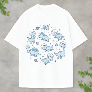 T-shirt Dinosaure spatial mignon Dino bleu pour les amoure