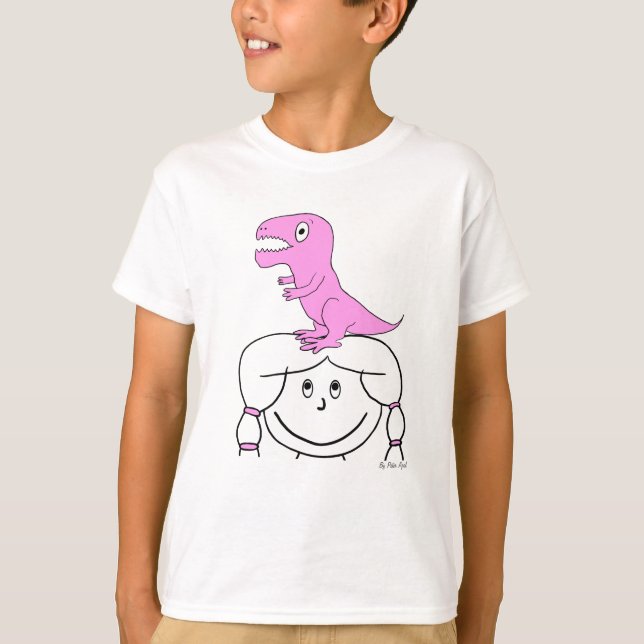 T-shirt "Dinosaure sur ma tête !" L'habillement de la (Devant)