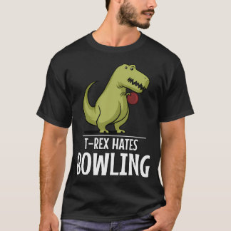 T-shirt Dinosaure T-Rex déteste le bowling