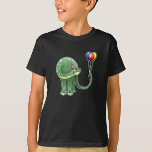 T-shirt Dinosaure tenant des ballons