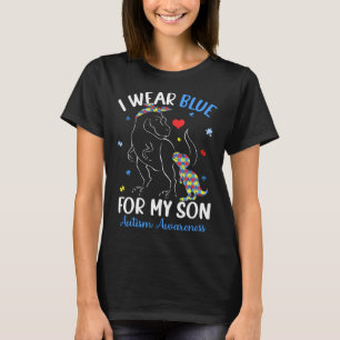T-shirt Dinosaure TRex Je Porte Bleu Pour Mon Fils Sensibi