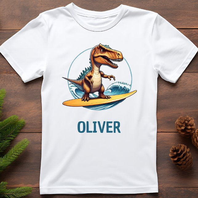 T-shirt Dinosaure Trex Surfeur (Créateur téléchargé)