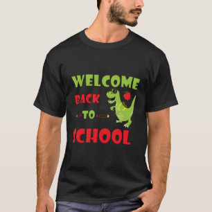 T-shirt Dinosaure Vert cool Dino Retourner À L'École