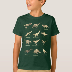 T-shirt Dinosaures avec des noms