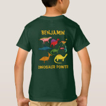 Dinosaures de dessin animé colorés avec nom person