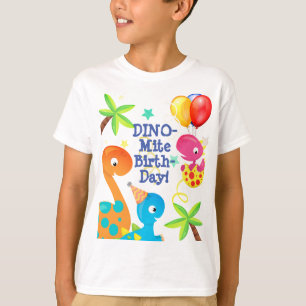 T-shirt Dinosaures et ballons personnalisés pour anniversa