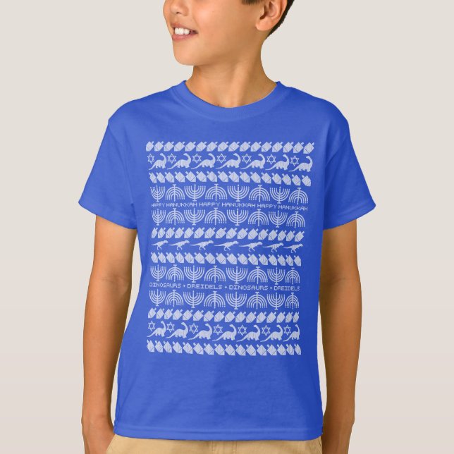 T-shirt Dinosaures et Dreidels (enfants) (Devant)