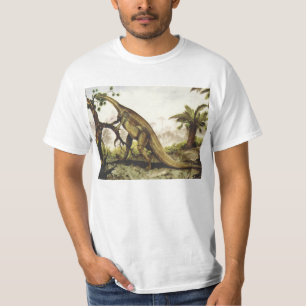 T-shirt Dinosaures Vintage, Plateosaurus Paissant sur des