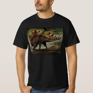 T-shirt Dinosaures Vintage, Stégosaure, Queue avec des poi