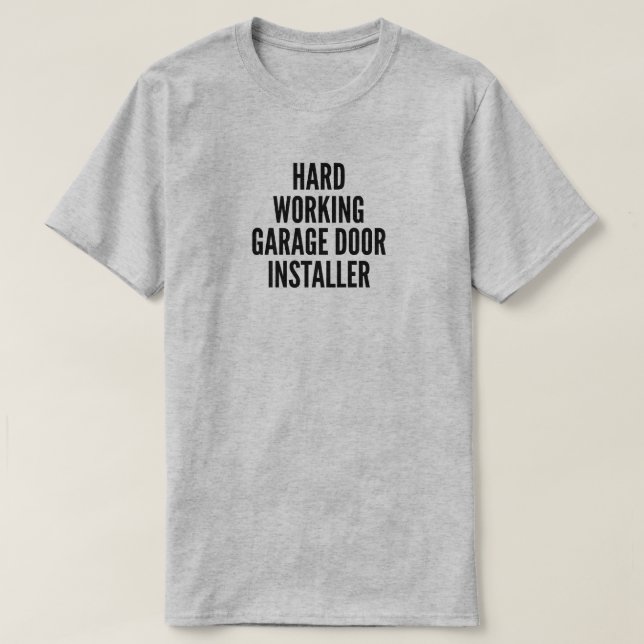 T-Shirt d'installateur de portes de garage à trava (Design devant)