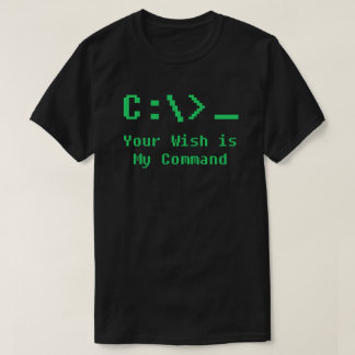 T-shirt d'invite de commande de DOS