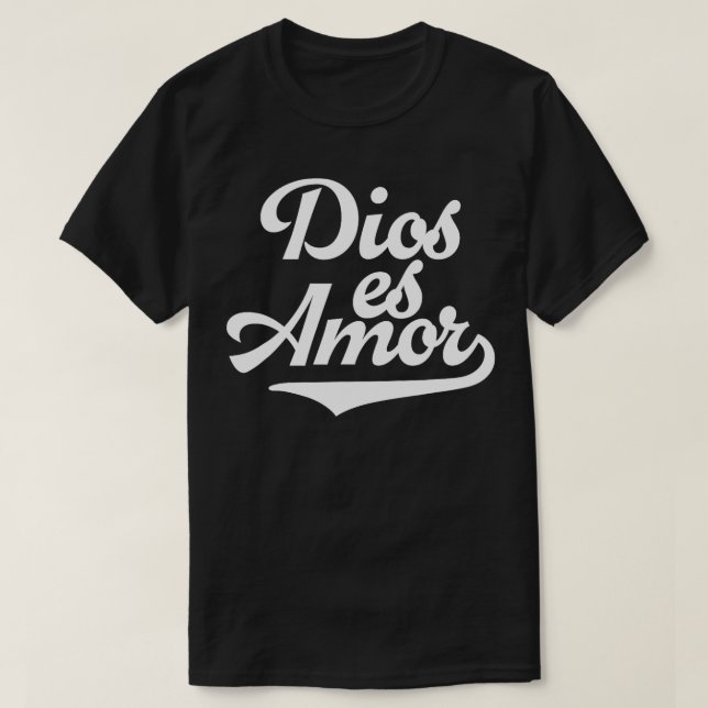 T-shirt Dios Es Amor Espagnol Christian Catholic Message G (Design devant)
