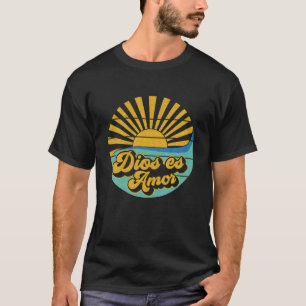 T-shirt Dios Es Amor Espagnol Christian Catholic Message G