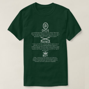 T-SHIRT DIOS, PATRIA, REY.