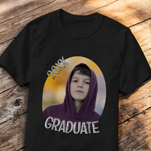 T-shirt Diplôme 20XX Moderne Simple Photo Personnalisée