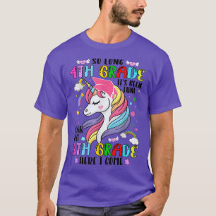 T-shirt Diplômé de 4e année Licorne Magique 5e année Elle