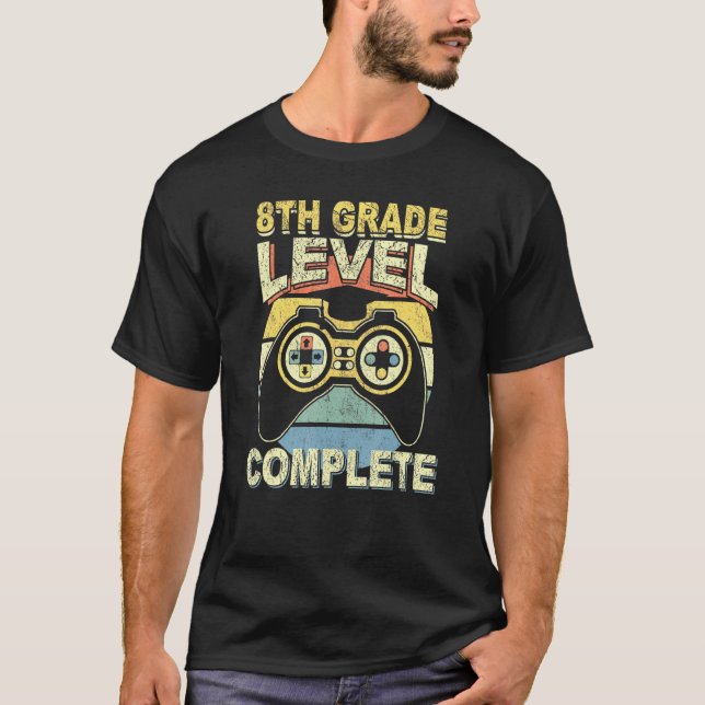 T-shirt Diplôme de 8e année de gamer (Devant)