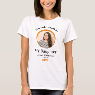 T-shirt Diplôme de la fille Orange Photo Graduate