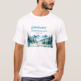 T-shirt Diplômé de la montagne aventure 